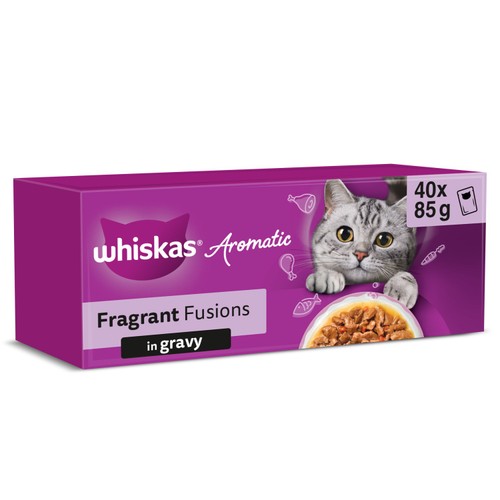 Whiskas 1+ Wet Cat Food Pouches Aromatic Fusion in Gravy