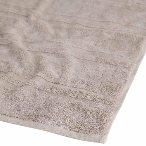 M&S Luxury Egyptian Cotton Striped Bath Towel, Stone