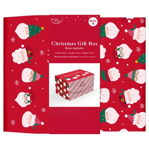 Happy Christmas Flat Pack Gift Box