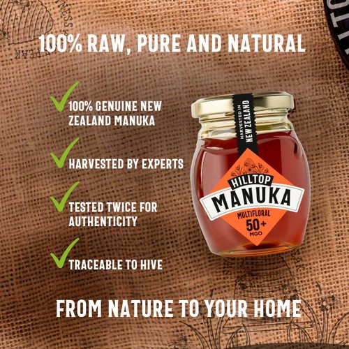 Hilltop Honey Manuka MGO50+ Honey
