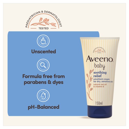 Aveeno Baby Soothing Relief Emollient Cream for Dry Sensitive Skin