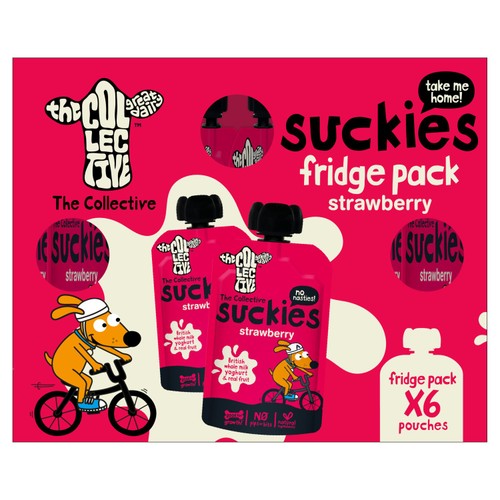 The Collective Strawberry Suckies Multipack Kids Yoghurt