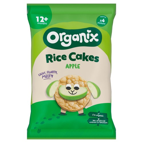 Organix Apple Rice Cake Clouds Baby Snack 12+ Months