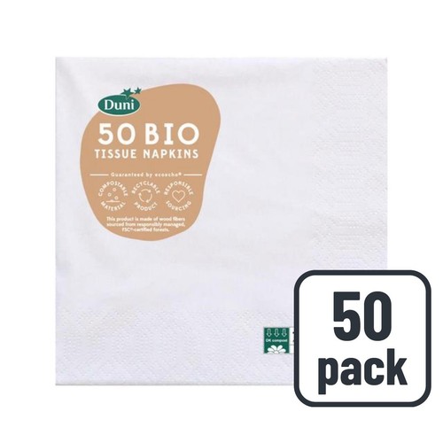 JL Linen Feel White Napkins 40cm 12 pack