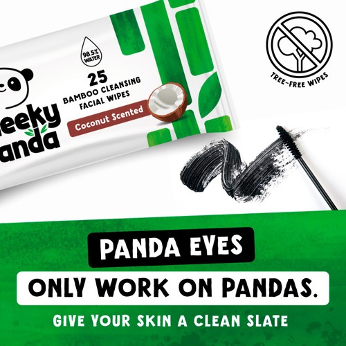 The Cheeky Panda Bamboo Facial Cleansing Wipes Coconut Scented