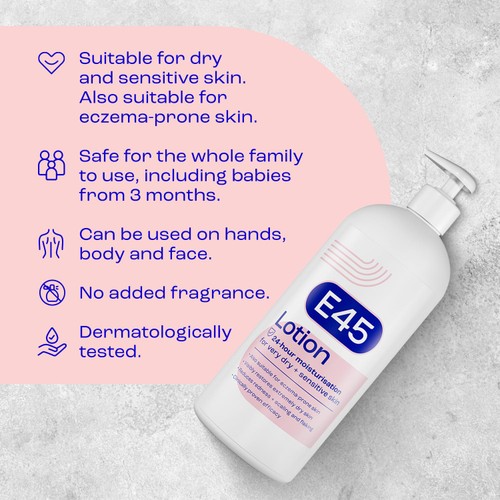 E45 Moisturiser Body Lotion for Dry & Sensitive Skin