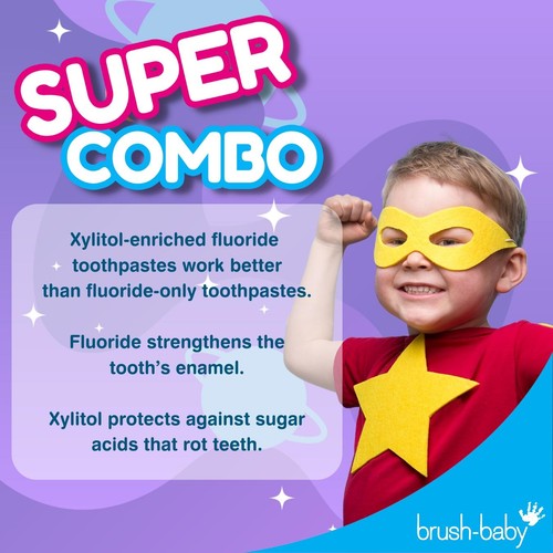 Brush-Baby Kids Natural Blueberry flavoured  Rocket Toothpaste