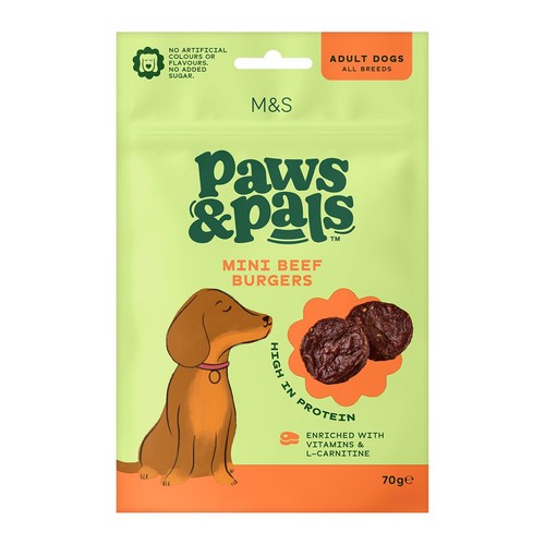 M&S Paws & Pals Mini Beef Burgers Dog Treats