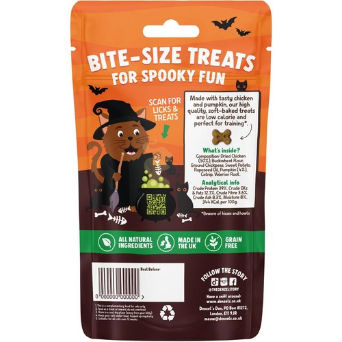 Denzel's Spooky Bones - Chicken & Pumpkin Halloween Crunchy Cat Treats
