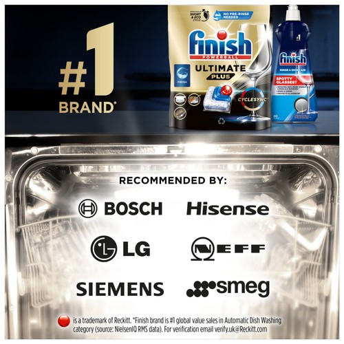 Finish Ultimate Plus All In One Dishwasher Tablets Fresh