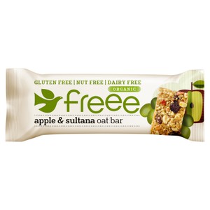 Freee Gluten Free Organic Apple Oat Bar With Sultanas