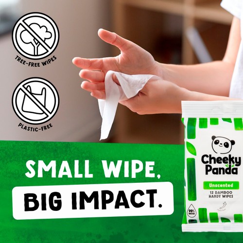 The Cheeky Panda Biodegradable Bamboo Handy Wipes