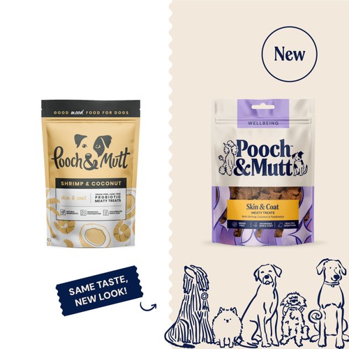 Pooch & Mutt Shrimp and Coconut Coat Care Meaty Dog Treats