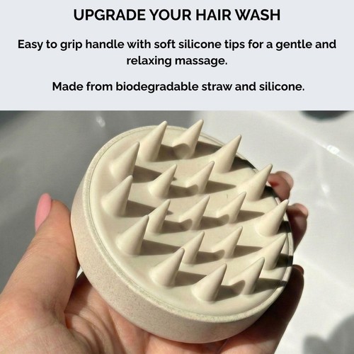 FUL Scalp Massager Brush White Silicone Exfoliator for Hair Growth