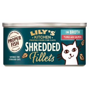Lily's Kitchen Shredded Fillets Tuna & Salmon in Broth Wet Food for Cats