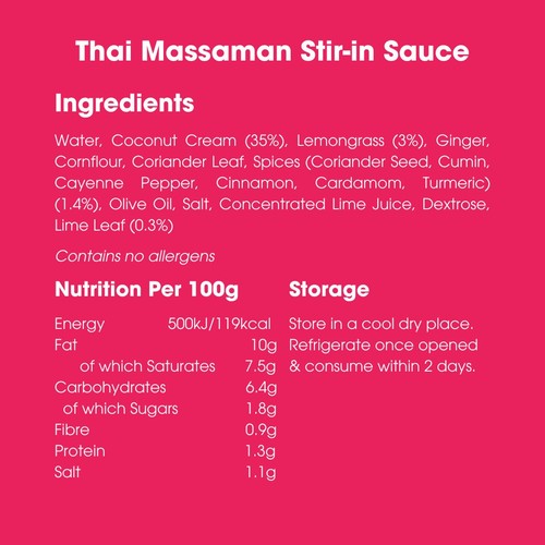 Bay's Kitchen Thai Massaman Stir-in Sauce
