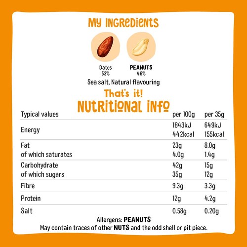 nakd. Peanut Delight Fruit & Nut Bars Multipack