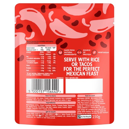 Heinz Chilli Black Beans Mexican-Style
