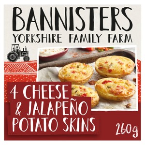 Bannisters Farm 4 Cheese & Bacon Potato Skins