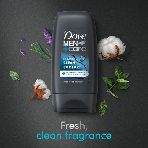 Dove Men+Care Clean Comfort Body Wash Shower Gel Travel Size