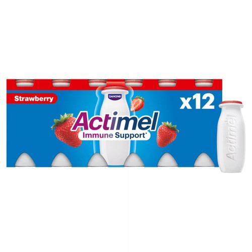 Actimel Strawberry Immune Support Yoghurt Drink Multipack