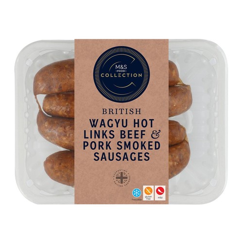 M&S Collection Wagyu Hot Links Beef & Pork Smoked Sausages
