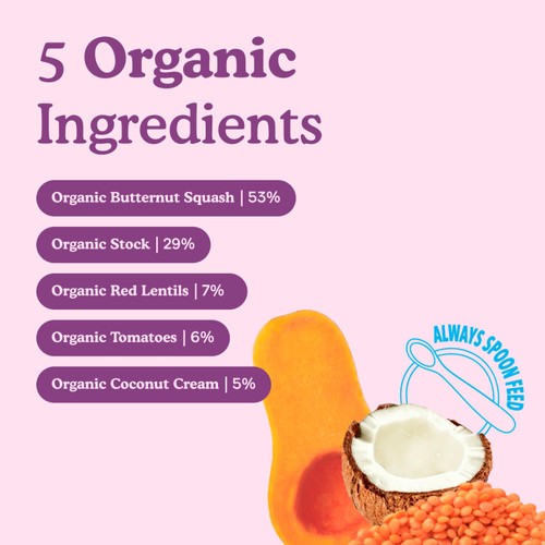 Little Freddie Organic Butternut Squash Baby Food Pouch 6+ Months