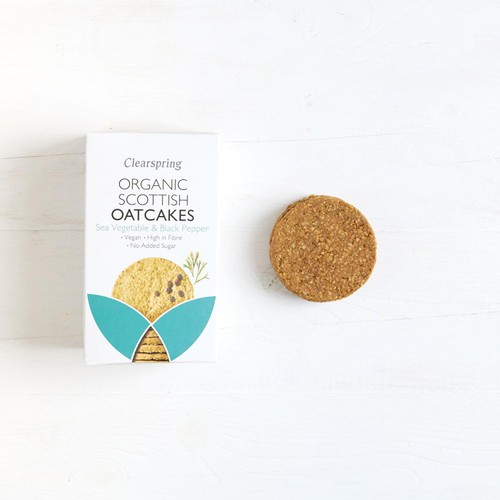 Clearspring Organic Sea Vegetable & Black Pepper Oatcakes