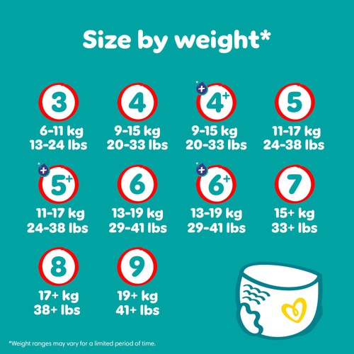 Pampers Baby-Dry Nappy Pants, Size 4 (9-15kg) Essential Pack 