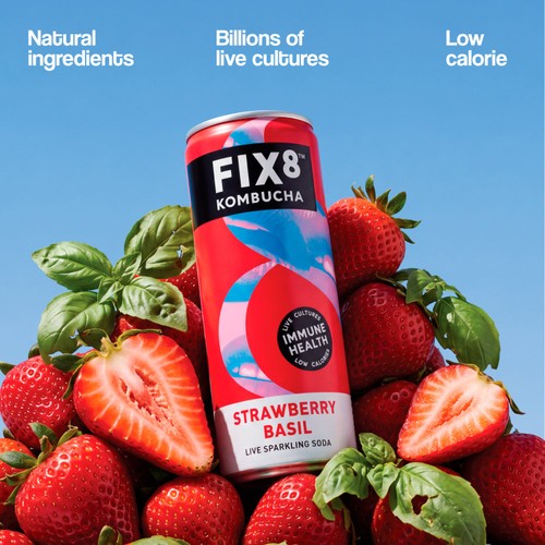 Fix8 Strawberry Basil Kombucha Multipack