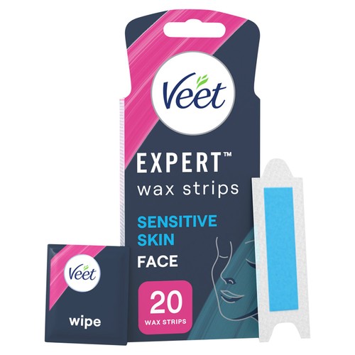 Veet Expert Wax Strips Face Sensitive Skin Hair Removal