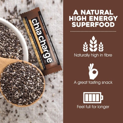 Chia Charge Peanut Butter & Cocoa Chia Seed Flapjack