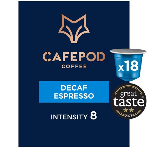 CafePod Decaf Brunch Blend Nespresso Compatible Aluminium Coffee Pods 18