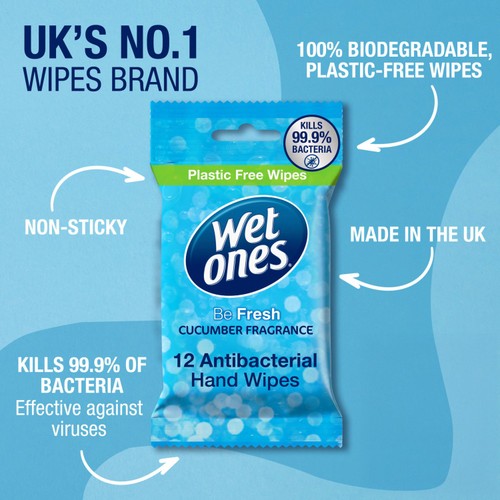 Wet Ones Be Fresh Biodegradable Antibacterial wipes