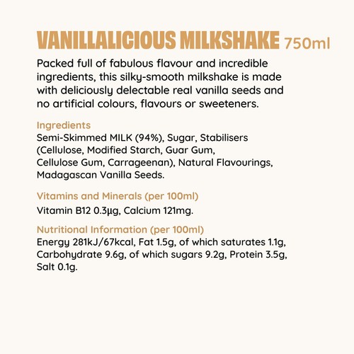 Shaken Udder Vanillalicious Vanilla Flavoured Milkshake