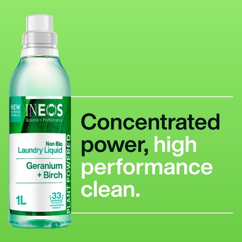 INEOS Non Bio Laundry Liquid Detergent Geranium + Birch 33 Washes 