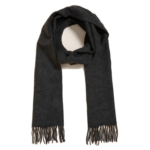 M&S Mens Autograph Pure Cashmere Scarf, Charcoal Mix Ocado