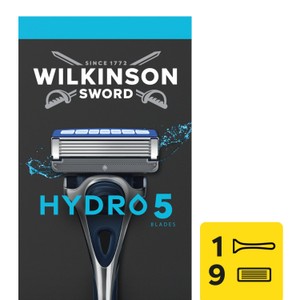 Wilkinson Sword Hydro 3 Men's Razor Handle + 9 Blade Refills