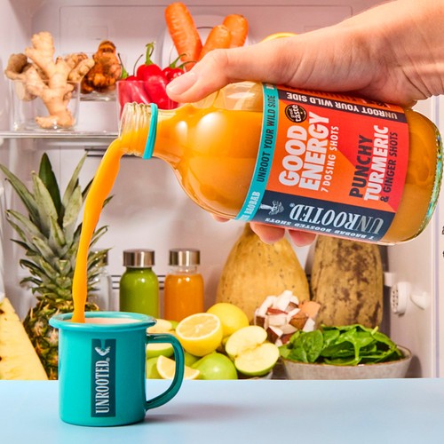 UNROOTED Punchy Turmeric, Ginger & Baobab 7x Dosing Shots