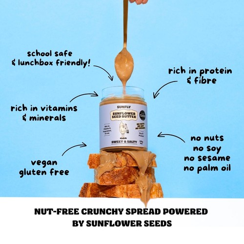 SUNFLY Sunflower Seed Butter, Sweet and Salty Spread