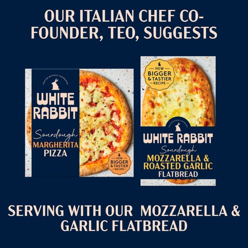 White Rabbit Gluten Free Sourdough Mozzarella & Garlic Flatbread