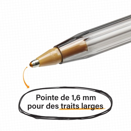 BIC Cristal Large Smooth Glide Ballpoint Pens Black