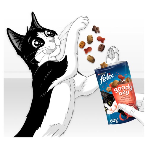 Felix Goody Bag Mixed Grill Beef Chicken & Salmon Cat Treats