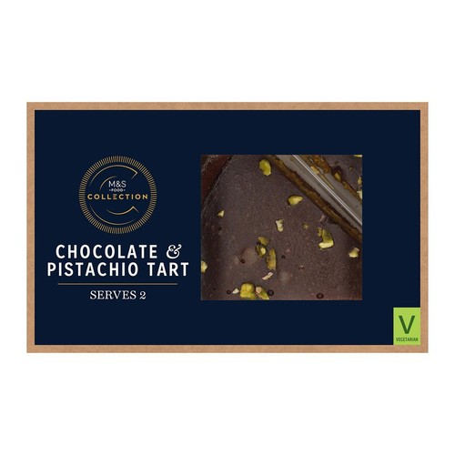 M&S Collection Chocolate & Pistachio Tart