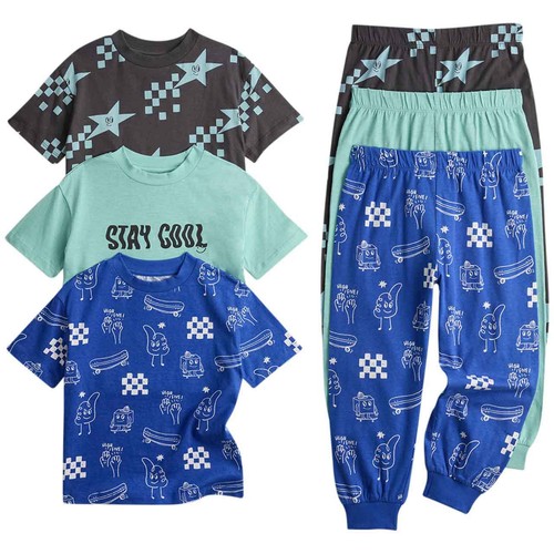 M&S Kids Stay Cool Graphic Pyjama Set, 6-7 Years, Multi