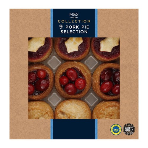 M&S Collection 9 Mini Cranberry Pork Pies