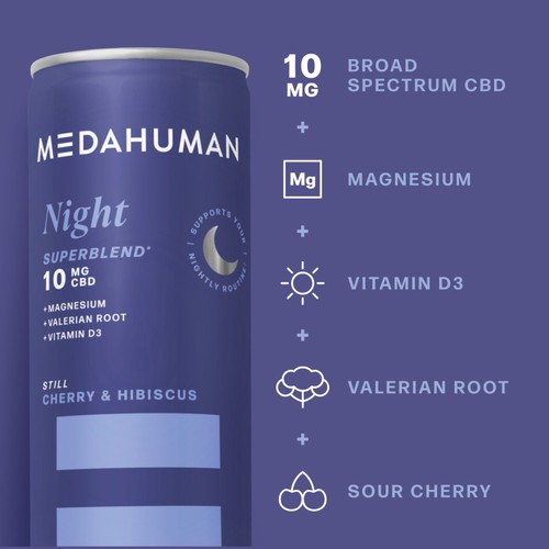 Medahuman Night CBD Drink Cherry & Hibiscus