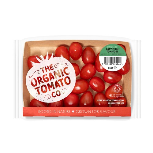 The Organic Tomato Co Baby Plum Tomatoes, 250g The Organic Tomato Co Baby Plum Tomatoes, 250g