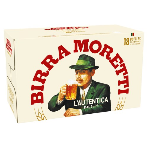 Birra Moretti Lager Beer Bottles