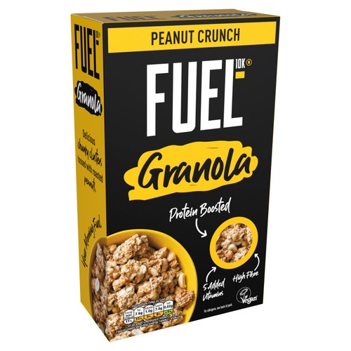 FUEL 10K Peanut Crunch Protein Granola Breakfast Cereal